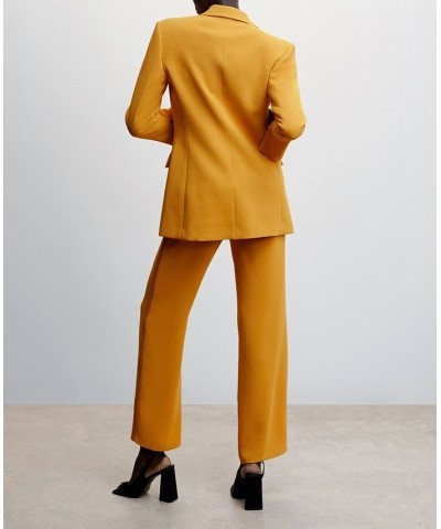 Women's Embroidered Suit Pants Mustard $52.80 Pants