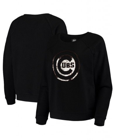 Women's '47 Black Chicago Cubs Cosmo Flip Sequin Pullover Sweatshirt Black $37.80 Sweatshirts