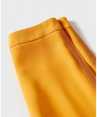 Women's Embroidered Suit Pants Mustard $52.80 Pants