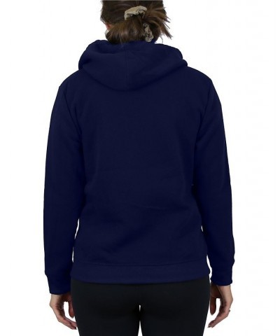 Women's Loose Fit Sherpa Lined Fleece Zip-Up Hoodie Sweatshirt Blue $28.80 Sweatshirts