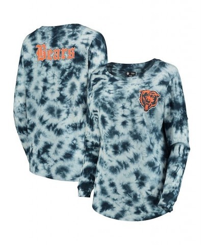 Women's Navy Chicago Bears Tie-Dye Long Sleeve T-shirt Navy $31.34 Tops