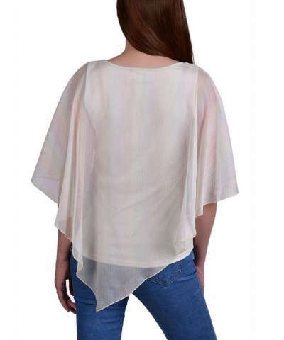 Petite Sheer Poncho with Matching Tank Champagne $14.70 Tops