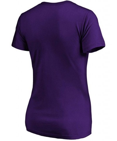 Plus Size Majestic Purple Lsu Tigers Team Mom V-Neck T-shirt Purple $14.70 Tops