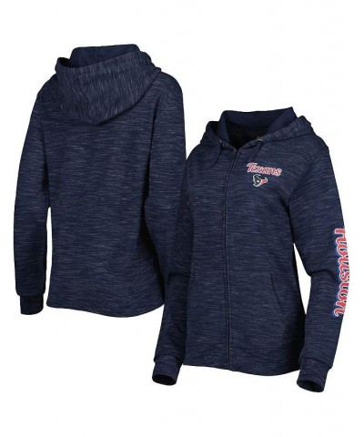 Women's Navy Houston Texans Reverse Full-Zip Hoodie Navy $28.98 Sweatshirts