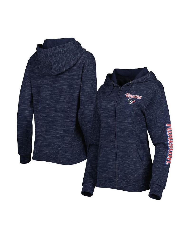 Women's Navy Houston Texans Reverse Full-Zip Hoodie Navy $28.98 Sweatshirts