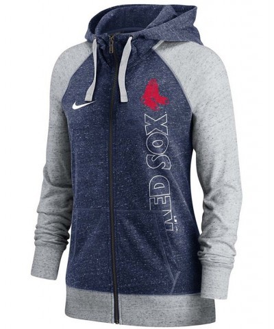 Women's Navy Boston Red Sox In Pocket Gym Vintage-Like Full-Zip Hoodie Navy $40.00 Sweatshirts