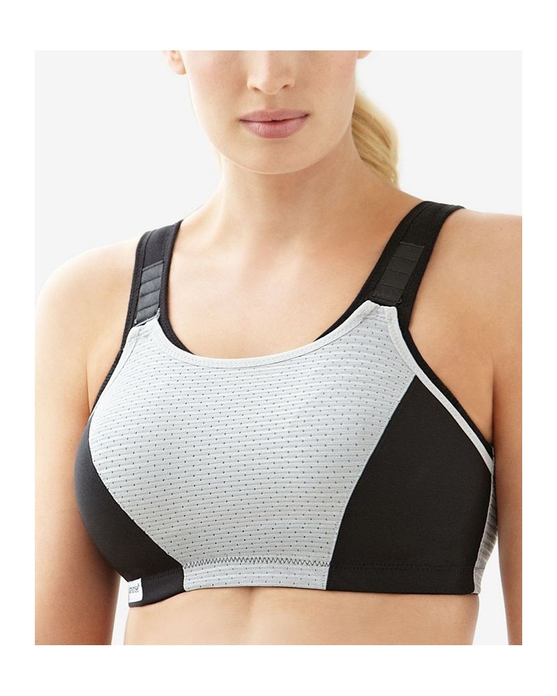 Women's Full Figure Plus Size Adjustable Wirefree Sports Bra Black $21.91 Bras