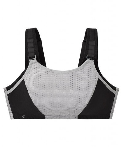 Women's Full Figure Plus Size Adjustable Wirefree Sports Bra Black $21.91 Bras