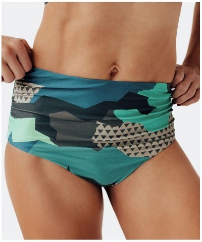 Women's Colorful Camo High Rise Bikini Bottom Camoflauge $24.30 Swimsuits