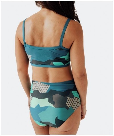 Women's Colorful Camo High Rise Bikini Bottom Camoflauge $24.30 Swimsuits