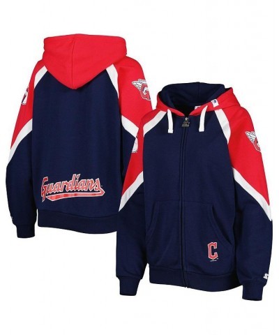 Women's Navy Red Cleveland Guardians Hail Mary Full-Zip Hoodie Navy, Red $40.85 Sweatshirts