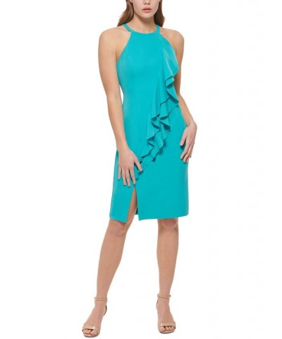 Halter Bodycon Dress Green $53.28 Dresses
