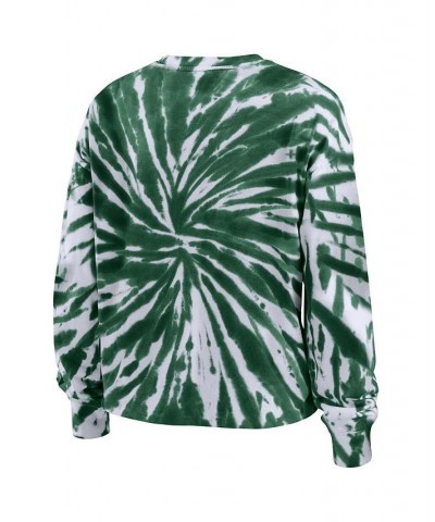 Women's Green Oregon Ducks Tie-Dye Long Sleeve T-shirt Green $34.79 Tops