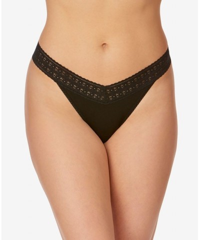 Women's One Size Dream Original Rise Thong Underwear Black $16.83 Panty