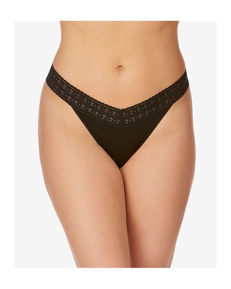 Women's One Size Dream Original Rise Thong Underwear Black $16.83 Panty