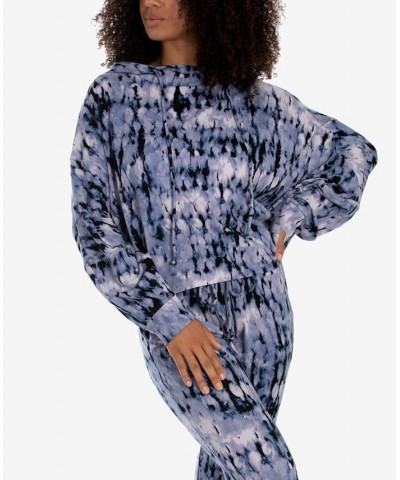 Women's Chloe Kaira Tie Dye Hacci Top Blue $18.15 Sleepwear