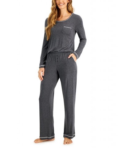 Knit Pajama Set Gray $13.52 Sleepwear