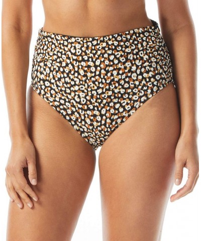 Women's Charisma Bra Sized Pleated Bikini Top & Bottoms Black Animal Print $62.70 Swimsuits