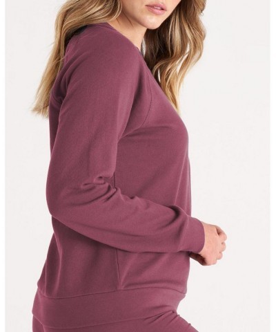 The Women's Raglan Sweatshirt Purple $35.55 Sweatshirts