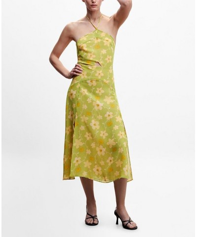 Women's Flower Print Dress Green $61.10 Dresses