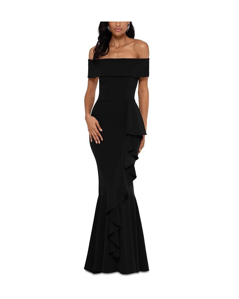 Petite Off-The-Shoulder Mermaid Gown Black $86.70 Dresses