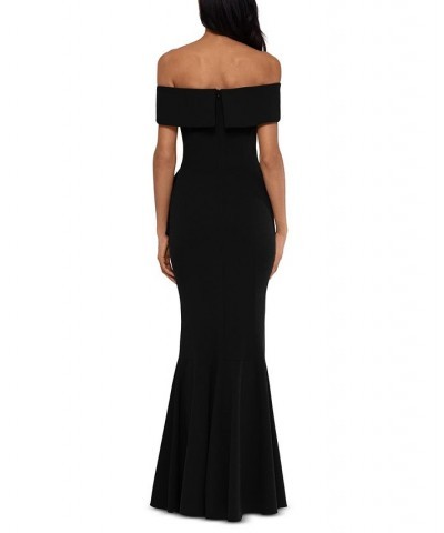 Petite Off-The-Shoulder Mermaid Gown Black $86.70 Dresses