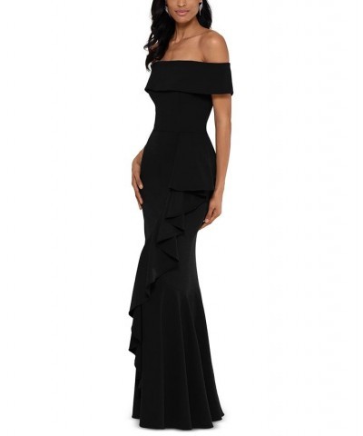 Petite Off-The-Shoulder Mermaid Gown Black $86.70 Dresses