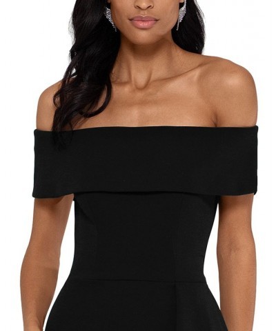 Petite Off-The-Shoulder Mermaid Gown Black $86.70 Dresses