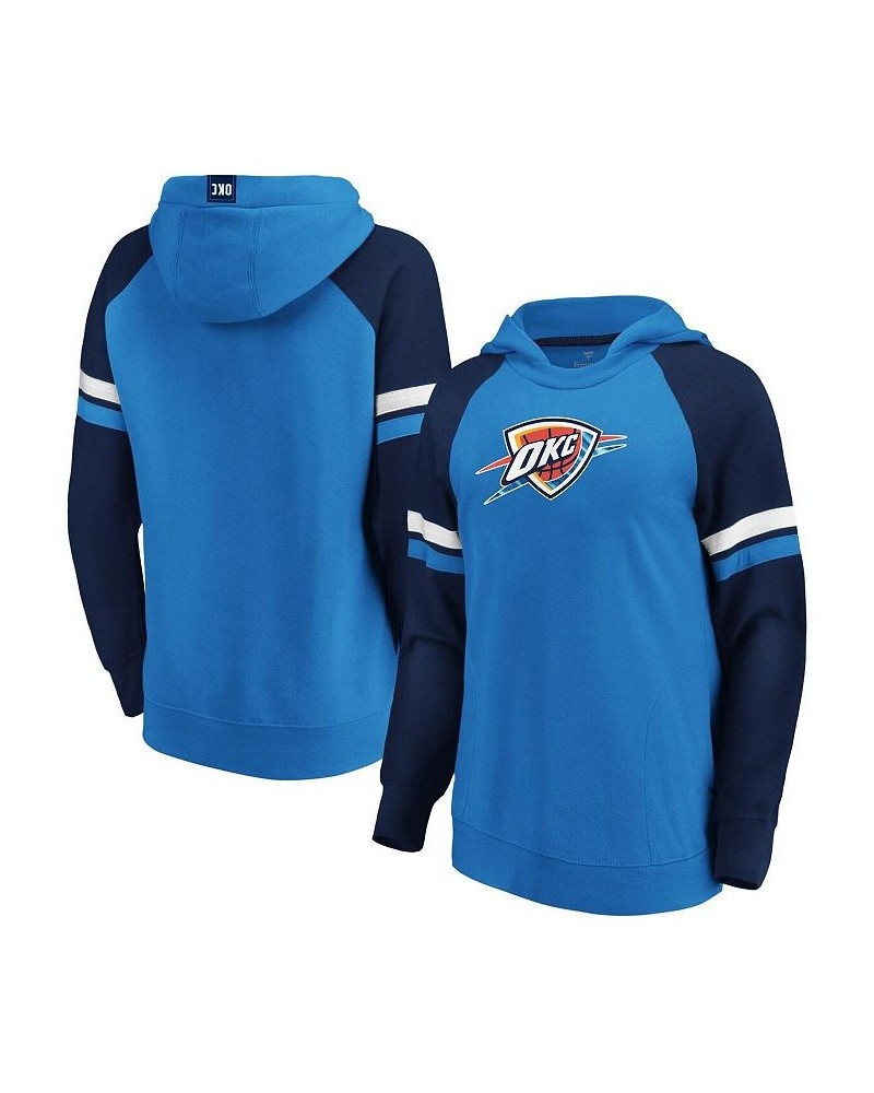 Women's Branded Blue and Navy Oklahoma City Thunder Iconic Best in Stock Pullover Hoodie Blue, Navy $32.93 Sweatshirts