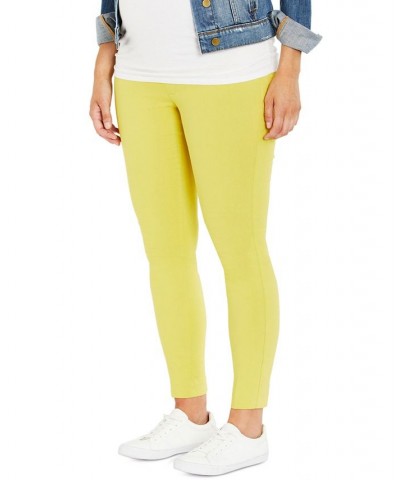 The Maia Skinny Ankle Maternity Pants Yellow $20.00 Pants