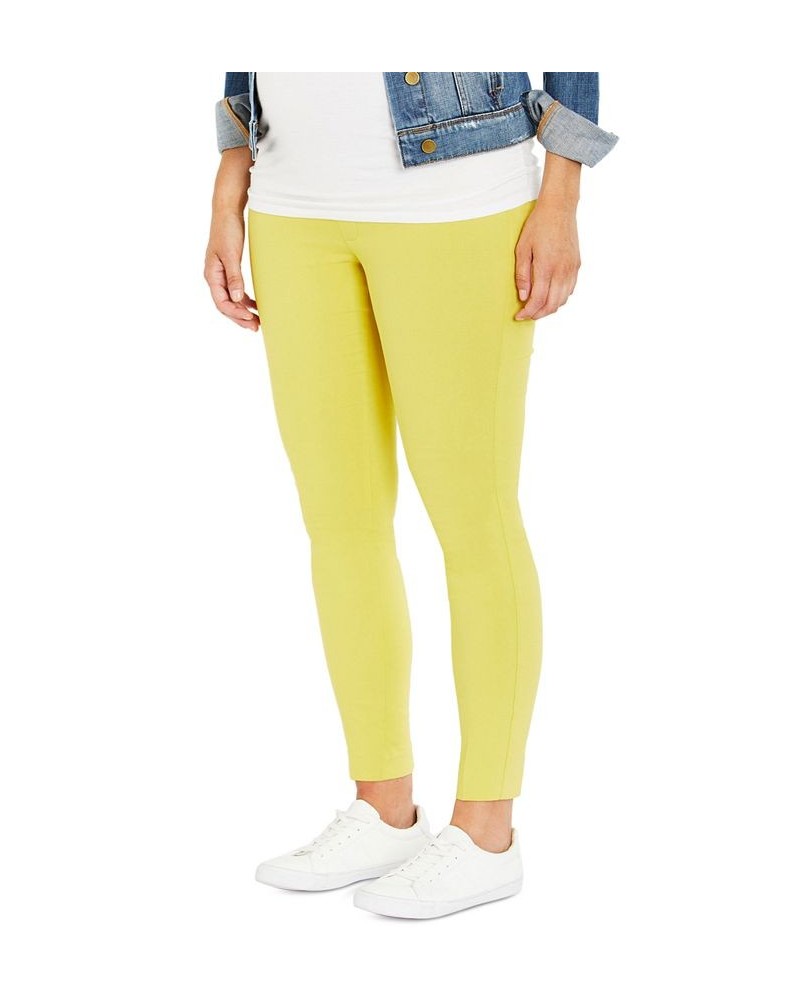 The Maia Skinny Ankle Maternity Pants Yellow $20.00 Pants