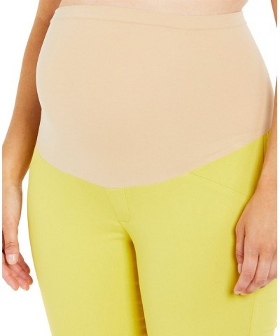 The Maia Skinny Ankle Maternity Pants Yellow $20.00 Pants