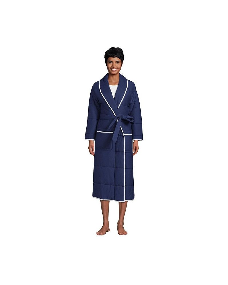 Women's Quilted Robe Blue $56.53 Sleepwear