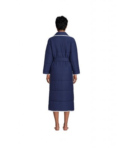 Women's Quilted Robe Blue $56.53 Sleepwear