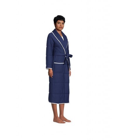 Women's Quilted Robe Blue $56.53 Sleepwear