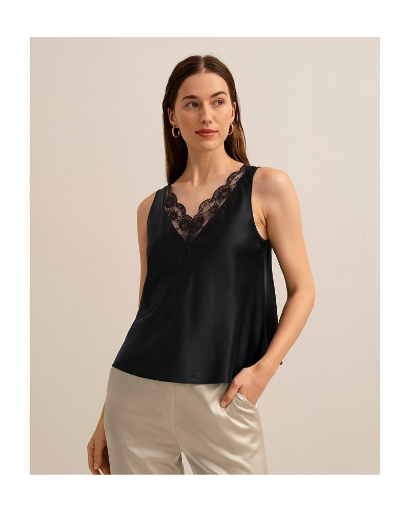 The Armeria Lace Tank for Women Black $37.06 Tops