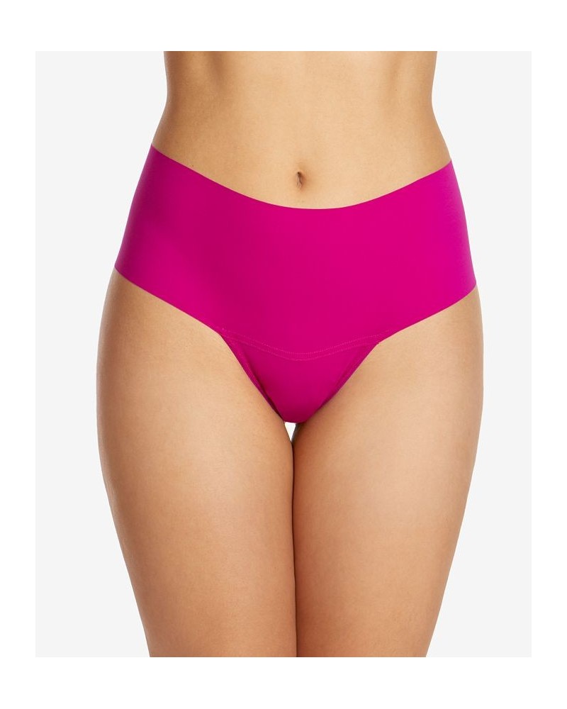 Women's Breathe High-Rise Thong Underwear Pink $12.50 Panty