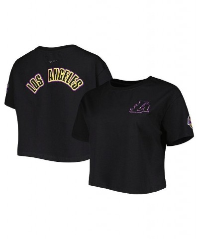 Women's Black Los Angeles Lakers Classics Boxy T-shirt Black $20.50 Tops