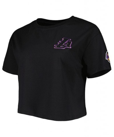 Women's Black Los Angeles Lakers Classics Boxy T-shirt Black $20.50 Tops