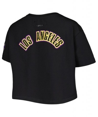 Women's Black Los Angeles Lakers Classics Boxy T-shirt Black $20.50 Tops