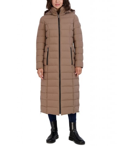Women's Hooded Maxi Puffer Coat Beach $81.32 Coats