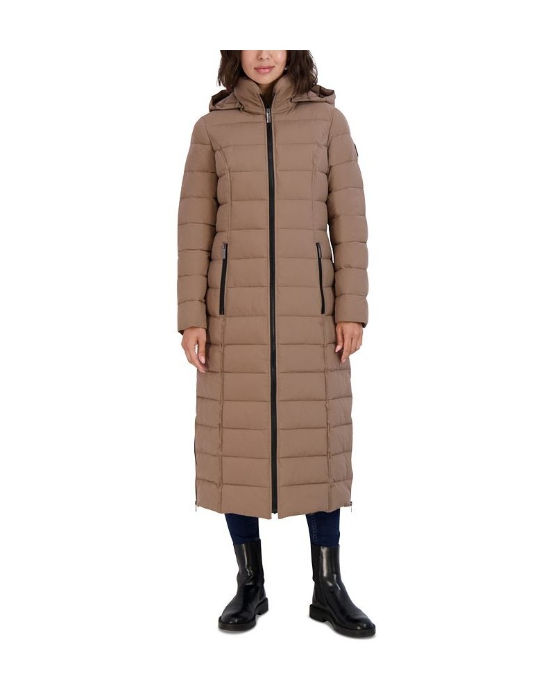 Women's Hooded Maxi Puffer Coat Beach $81.32 Coats