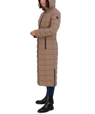 Women's Hooded Maxi Puffer Coat Beach $81.32 Coats