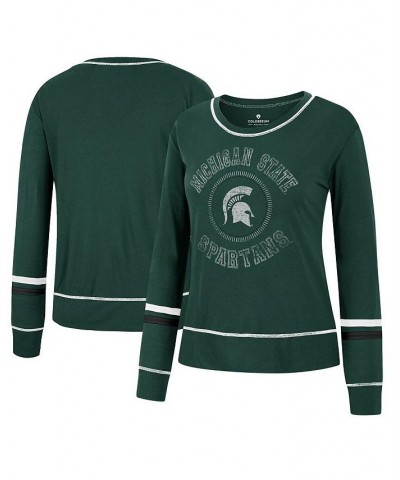 Women's Green Michigan State Spartans Heathrow Super Soft Long Sleeve T-shirt Green $24.29 T-Shirts