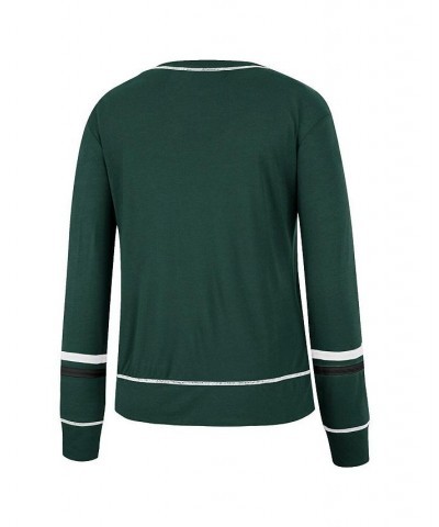 Women's Green Michigan State Spartans Heathrow Super Soft Long Sleeve T-shirt Green $24.29 T-Shirts