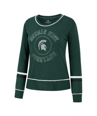 Women's Green Michigan State Spartans Heathrow Super Soft Long Sleeve T-shirt Green $24.29 T-Shirts