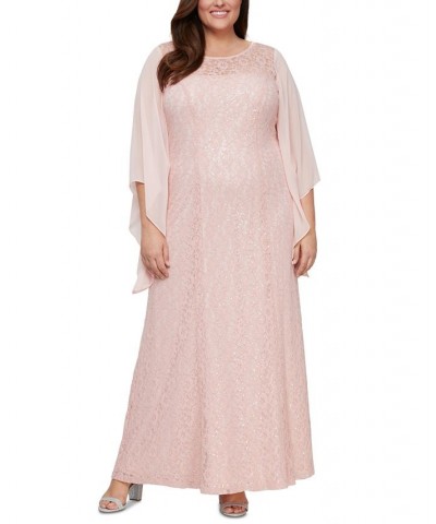 Plus Size Sequin Gown Faded Rose $82.34 Dresses