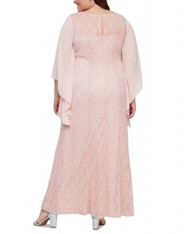 Plus Size Sequin Gown Faded Rose $82.34 Dresses