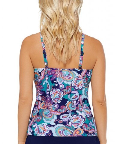 Cali Paisley-Print Adjustable Underwire Tankini Summer Swirl Navy Multi $27.99 Swimsuits