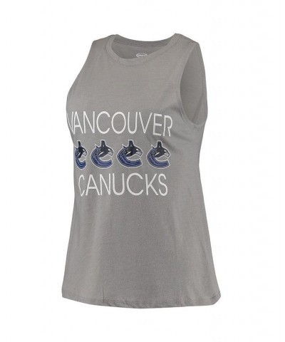 Women's Gray Navy Vancouver Canucks Meter Tank Top and Pants Sleep Set Gray, Navy $29.25 Pajama